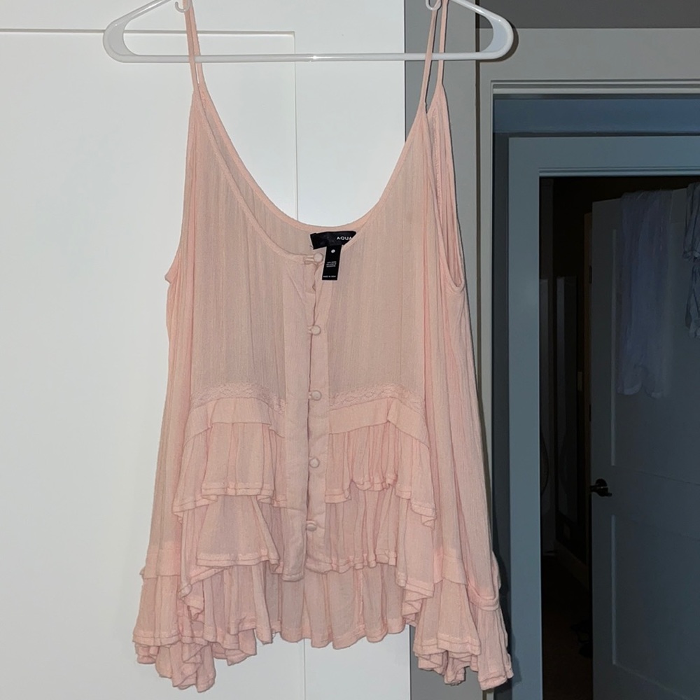 Aqua Pink Off The shoulder top